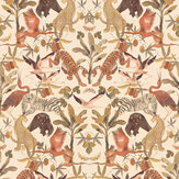 Revestimiento mural Magic Animals Mural - Crema - de Galerie