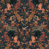 Revestimiento mural Magic Animals Mural - Verde garza - de Galerie