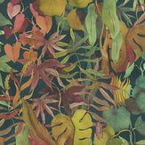 Revestimiento mural Abstract Leaves Mural - Verde garza - de Galerie