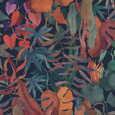 Abstract Leaves Mural - Midnight Blue - by Galerie