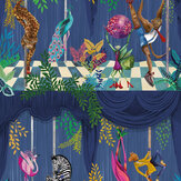 Creature Club Wallpaper - Blue Velvet - by Brand McKenzie