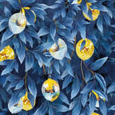 Disco Lemons Wallpaper - Deep Ocean - by Brand McKenzie. Click for more details and a description.
