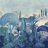 Botanical Landscape Mural - Twilight Blue Lilac - by Galerie