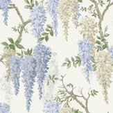 Wisteria Garden Wallpaper - Warm Blue - by Laura Ashley