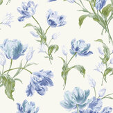 Gosford Wallpaper - Warm Blue - by Laura Ashley