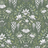 Parterre Wallpaper - Fern Green - by Laura Ashley