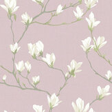 Magnolia Grove Wallpaper - Coral Pink - by Laura Ashley