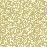 Sweet Alyssum Wallpaper - Ochre Yellow - by Laura Ashley