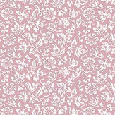 Sweet Alyssum Wallpaper - Coral Pink - by Laura Ashley