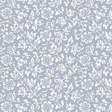Sweet Alyssum Wallpaper - Warm Blue - by Laura Ashley