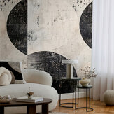 Circles Black Panel Mural - by Cosmo Living by Cosmopolitan