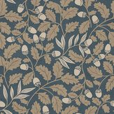 Acorn Trail Wallpaper - Navy - by Arthouse