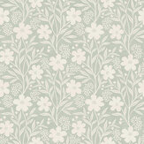 Berry Floral Wallpaper - Sage - by Arthouse