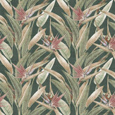 Soft Jungle Vines Wallpaper - Deep Green - by Arthouse