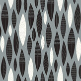 Five Feathers Wallpaper - Cadet - by MissPrint. Click for more details and a description.