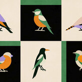 Papier peint Like a Bird - Noir - Coordonne