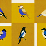 Papier peint Like a Bird - Doré - Coordonne