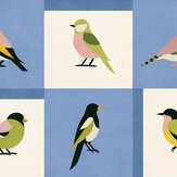 Papier peint Like a Bird - Bleu - Coordonne