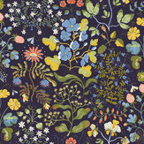 Groh Wallpaper - Dark Blue / Green - by Galerie. Click for more details and a description.
