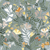 Brittsommar Wallpaper - Blue / Grey - by Galerie