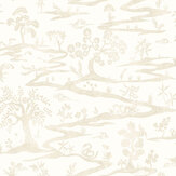 Kaiwa Wallpaper - Lace White - by Ohpopsi