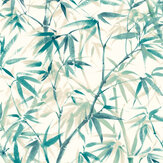 Shadow Bamboo Wallpaper - Peacock - by Ohpopsi