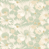 Suiren Wallpaper - Misty Mint - by Ohpopsi