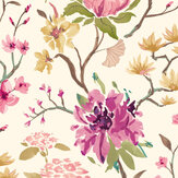 Saku Wallpaper - Vintage Plum - by Ohpopsi