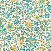 Gamthi Wallpaper - Teal - by Clarke & Clarke