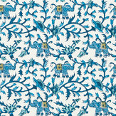 Hathi Wallpaper - Cobalt - by Clarke & Clarke