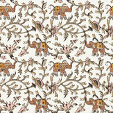 Hathi Wallpaper - Natural - by Clarke & Clarke