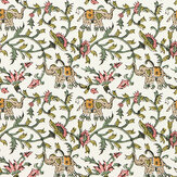 Hathi Wallpaper - Sage / Blush - by Clarke & Clarke