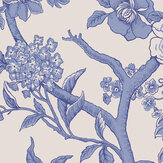 Paradise Tree Wallpaper - Cornflower Blue and Soft White - by Cole & Son