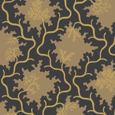 Moss Trellis Wallpaper - Black and Gold - by Cole & Son