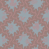 Moss Trellis Wallpaper - Steel and Rose - by Cole & Son