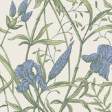 Iris Wallpaper - Iris Blue on Stone - by Cole & Son