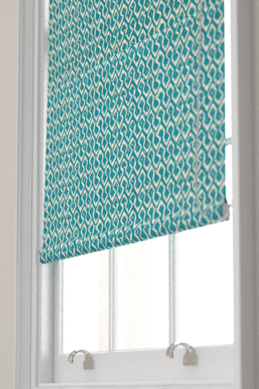 Kalpa Blind - Teal - by Clarke & Clarke. Click for more details and a description.