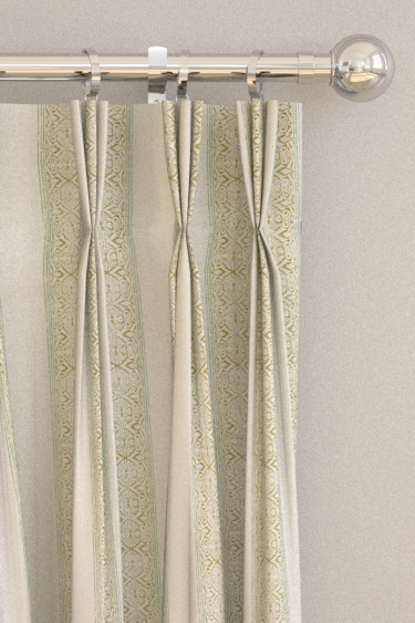 Kalamkari Curtains - Sage - by Clarke & Clarke. Click for more details and a description.