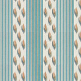 Musafir Wallpaper - Udaipur Blue / Cinnamon - by Sanderson