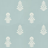 Dabu Wallpaper - Porcelain - by Sanderson
