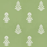 Dabu Wallpaper - Botany Green - by Sanderson