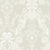 Bow Damask Wallpaper - Taupe - by Albany