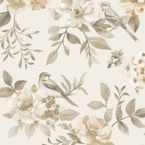 The Bird Garden Wallpaper - Neutral - by Albany