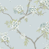 Cherry Blossom Wallpaper - Blue - by Albany