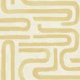 Brushed Geo Wallpaper - Ochre - by Albany