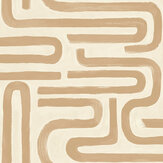 Brushed Geo Wallpaper - Orange - by Albany