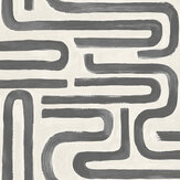 Brushed Geo Wallpaper - Charcoal - by Albany