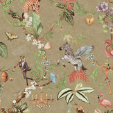 Papier peint Safari Symphony - Or métallique - Albany