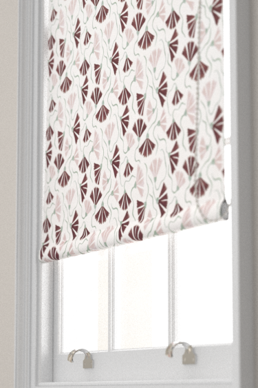 Fringed Poppy Blind - Dusk Pink / Chestnut - by Scion. Click for more details and a description.