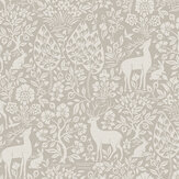 Deer Woods Wallpaper - Taupe - by Albany